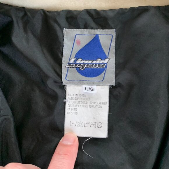 Vintage VTG‎ 90s Liquid Fleece Pullover 1/4 Zip Mens L Blue Skater Brand Y2K - Picture 4 of 7